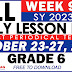 Grade Daily Lesson Logs Week Q October Deped Click